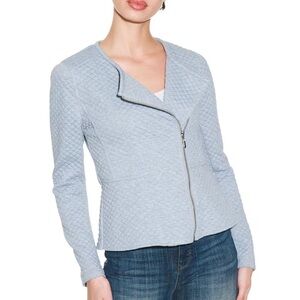 NEW WHBM Quilted Peplum Moto Jacket